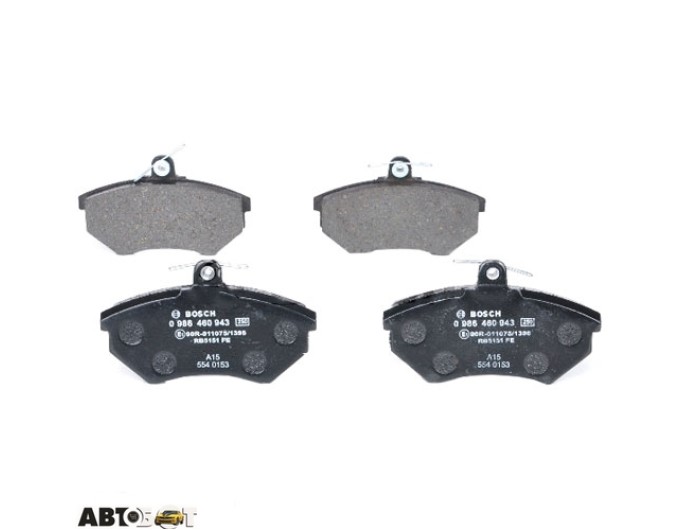 Тормозные колодки Bosch 0986460943, цена: 1 626 грн.
