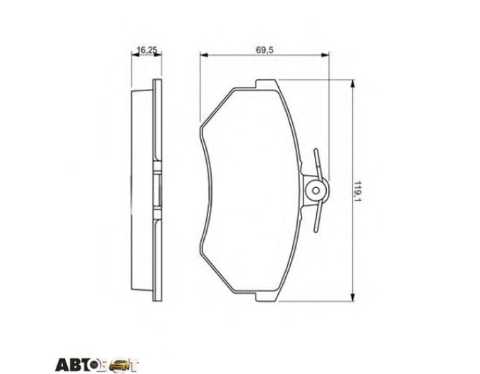 Тормозные колодки Bosch 0986460943, цена: 1 626 грн.