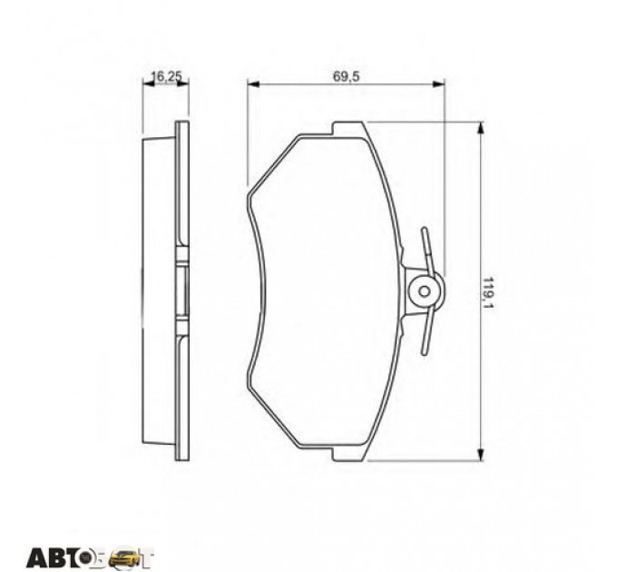 Тормозные колодки Bosch 0986460943, цена: 885 грн.