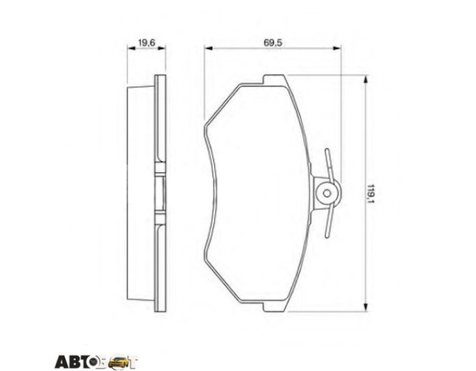 Тормозные колодки Bosch 0 986 460 944, цена: 2 114 грн.