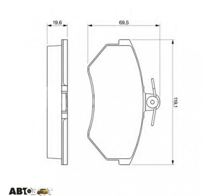 Тормозные колодки Bosch 0 986 460 944, цена: 1 151 грн.