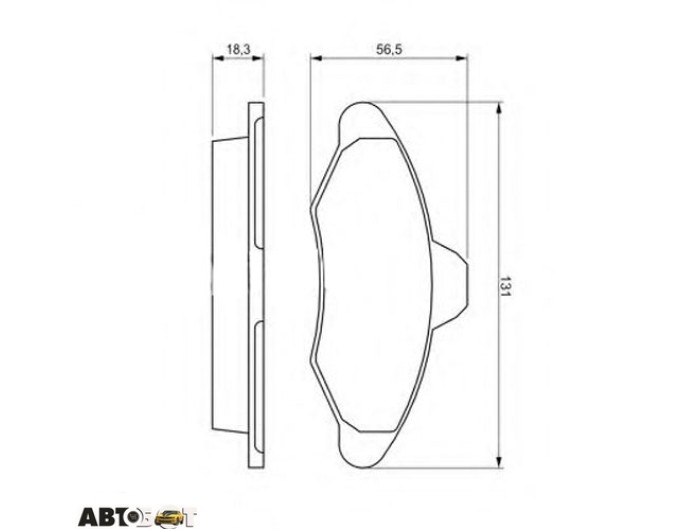 Тормозные колодки Bosch 0986460949, цена: 1 228 грн.