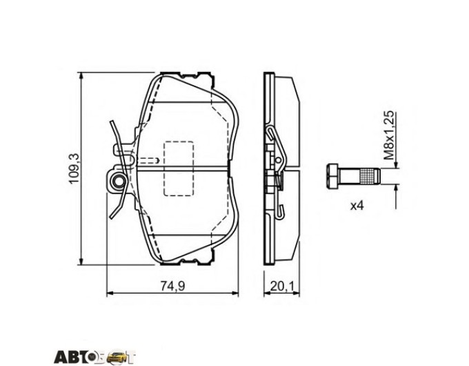Тормозные колодки Bosch 0 986 460 977, цена: 2 581 грн.