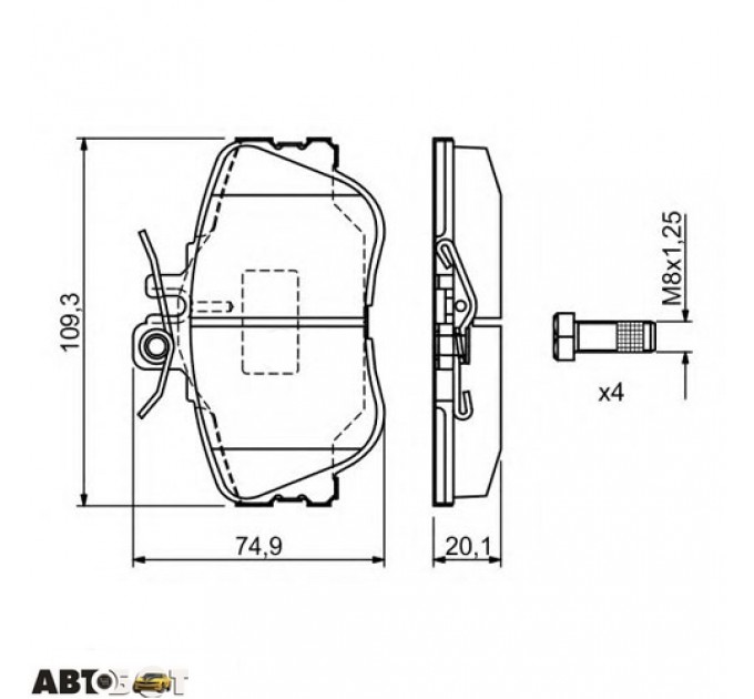 Гальмівні колодки Bosch 0 986 460 977, ціна: 1 405 грн.