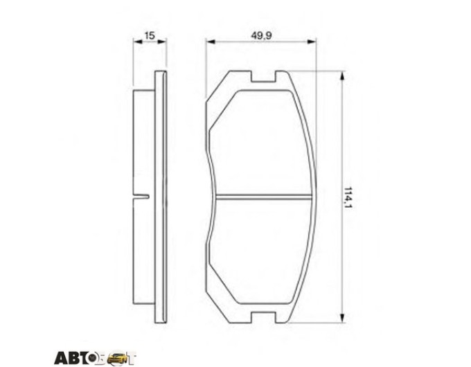 Тормозные колодки Bosch 0 986 460 980, цена: 1 377 грн.