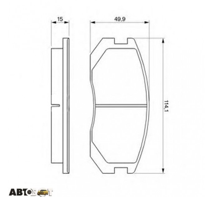 Гальмівні колодки Bosch 0 986 460 980, ціна: 750 грн.