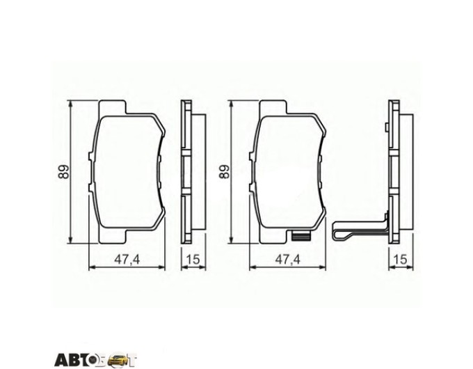 Тормозные колодки Bosch 0 986 461 006, цена: 1 762 грн.