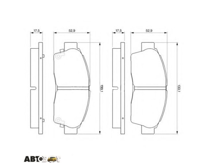 Тормозные колодки Bosch 0986461123, цена: 2 054 грн.