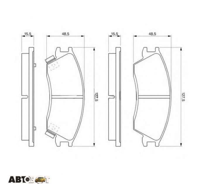 Тормозные колодки Bosch 0986461127, цена: 979 грн.