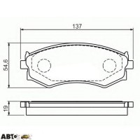 Гальмівні колодки Bosch 0 986 461 139