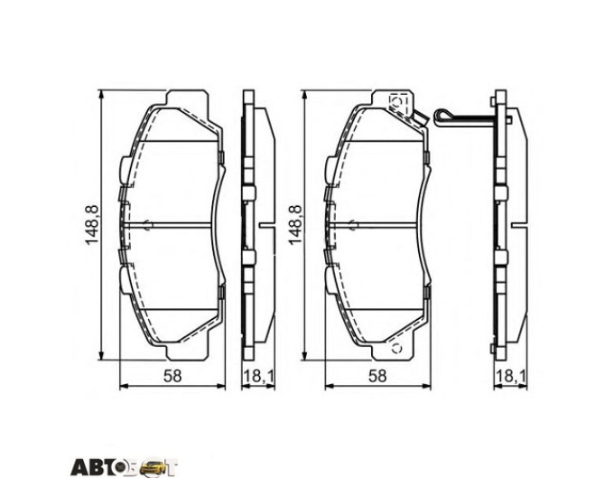 Тормозные колодки Bosch 0 986 461 142, цена: 2 253 грн.
