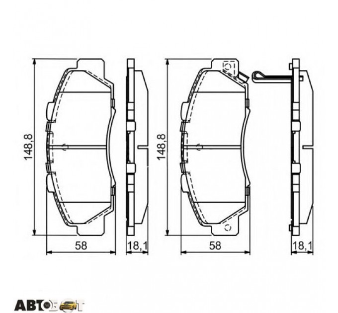 Тормозные колодки Bosch 0 986 461 142, цена: 1 227 грн.