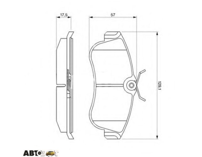 Тормозные колодки Bosch 0986461147, цена: 1 554 грн.