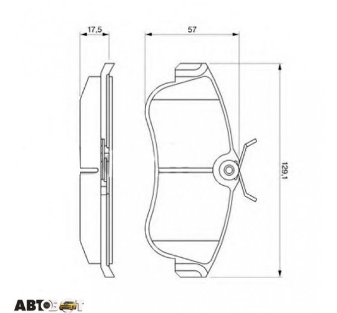 Гальмівні колодки Bosch 0986461147, ціна: 846 грн.