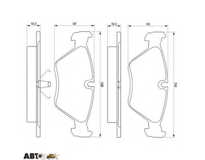 Тормозные колодки Bosch 0 986 461 752, цена: 2 366 грн.