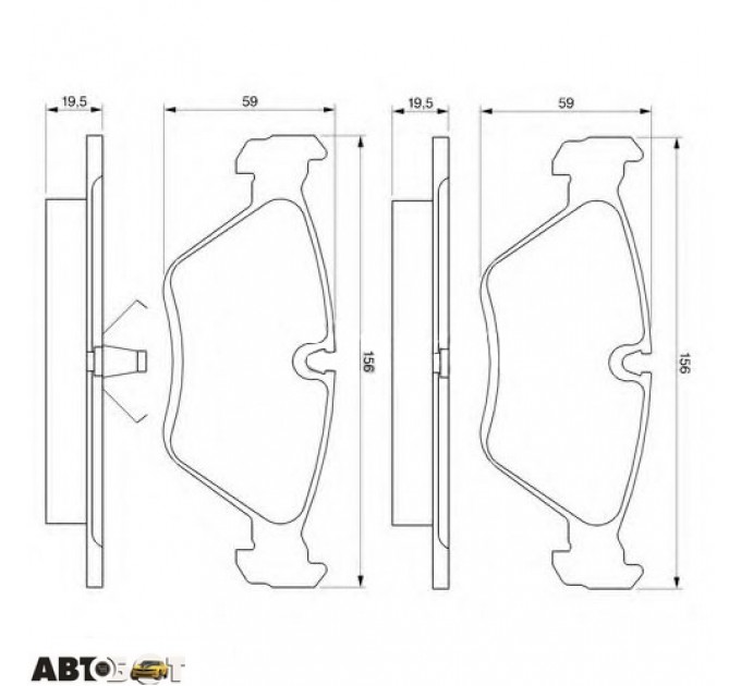 Тормозные колодки Bosch 0 986 461 752, цена: 1 288 грн.