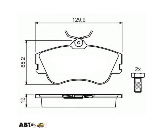 Тормозные колодки Bosch 0 986 461 753, цена: 2 734 грн.