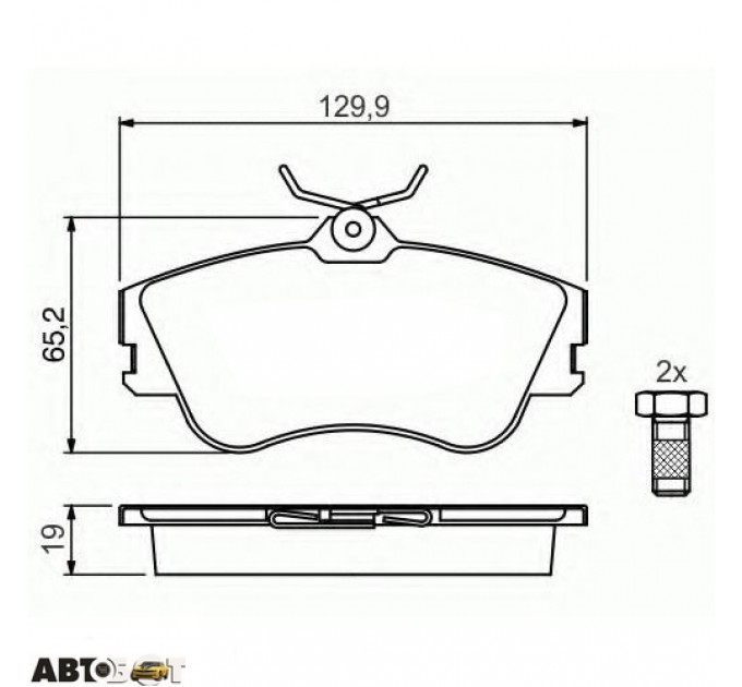 Тормозные колодки Bosch 0 986 461 753, цена: 1 489 грн.