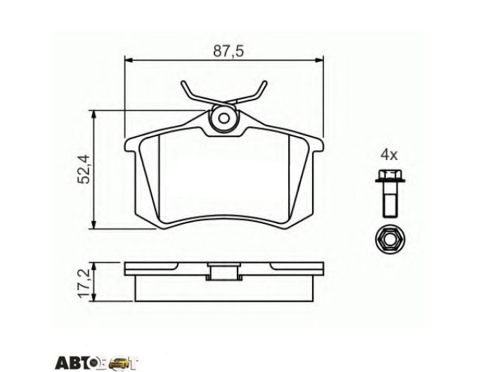 Гальмівні колодки Bosch 0 986 461 769, ціна: 1 817 грн.