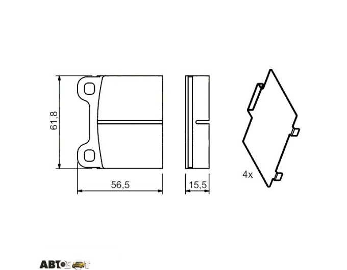Тормозные колодки Bosch 0 986 466 302, цена: 1 274 грн.