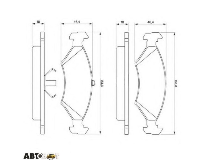 Тормозные колодки Bosch 0 986 466 402, цена: 1 097 грн.