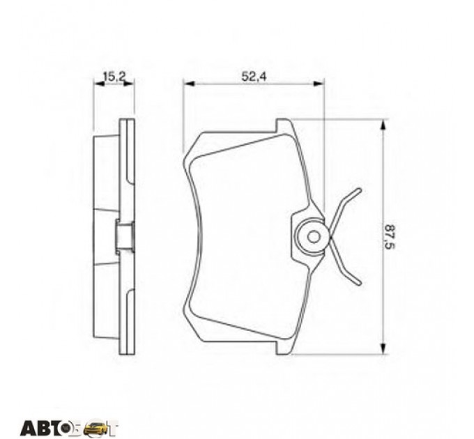 Гальмівні колодки Bosch 0 986 466 683, ціна: 802 грн.