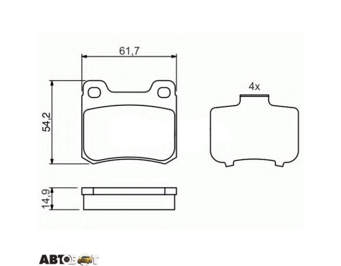 Тормозные колодки Bosch 0 986 466 871, цена: 1 003 грн.