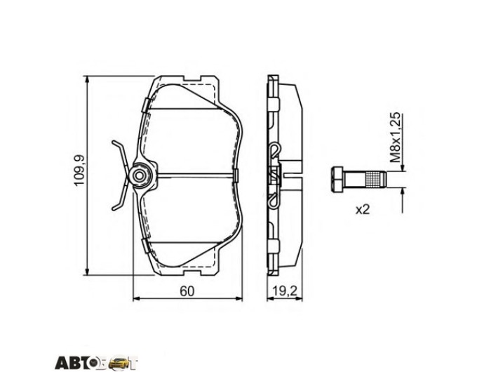 Тормозные колодки Bosch 0 986 469 410, цена: 2 042 грн.