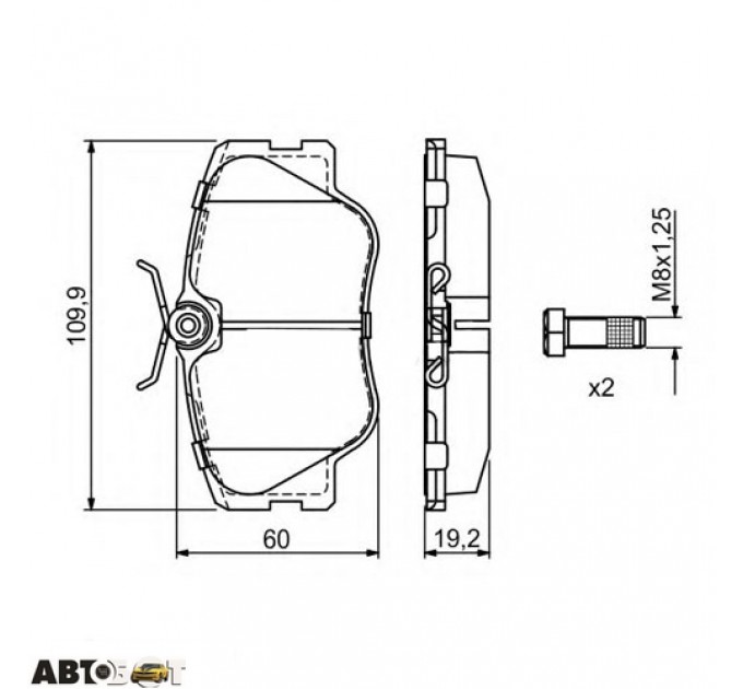 Тормозные колодки Bosch 0 986 469 410, цена: 1 112 грн.