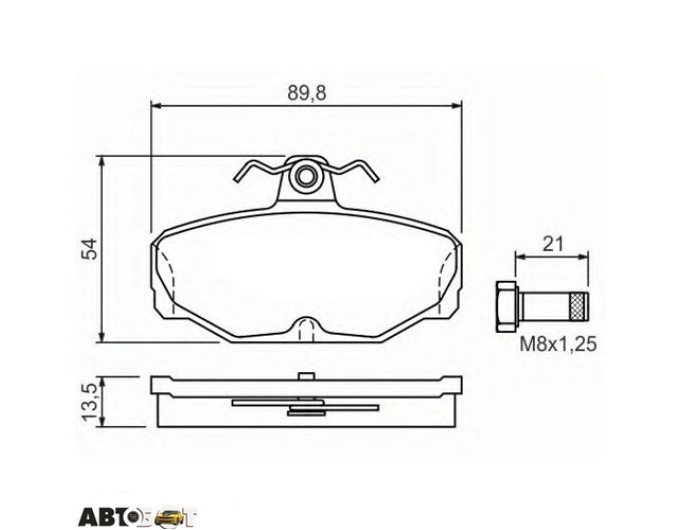 Тормозные колодки Bosch 0 986 469 810, цена: 1 525 грн.