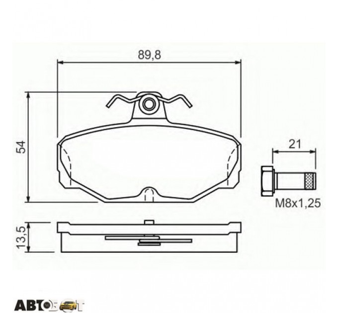 Тормозные колодки Bosch 0 986 469 810, цена: 830 грн.