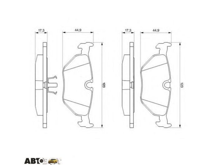 Тормозные колодки Bosch 0 986 469 960, цена: 1 592 грн.