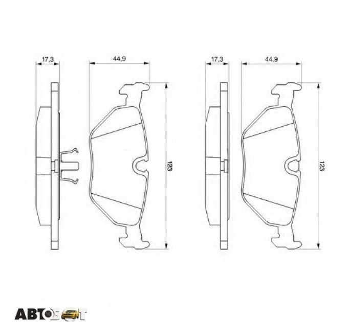 Гальмівні колодки Bosch 0 986 469 960, ціна: 867 грн.