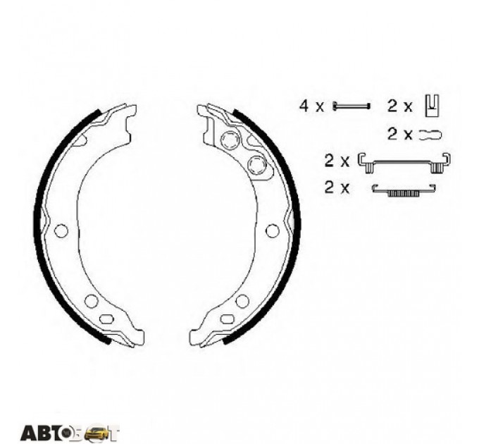 Гальмівні колодки Bosch 0 986 487 712, ціна: 1 354 грн.