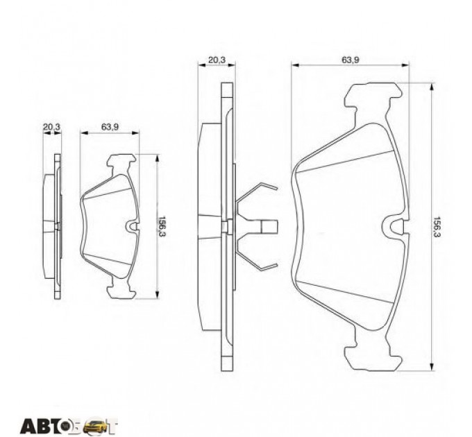 Гальмівні колодки Bosch 0 986 490 640, ціна: 1 311 грн.