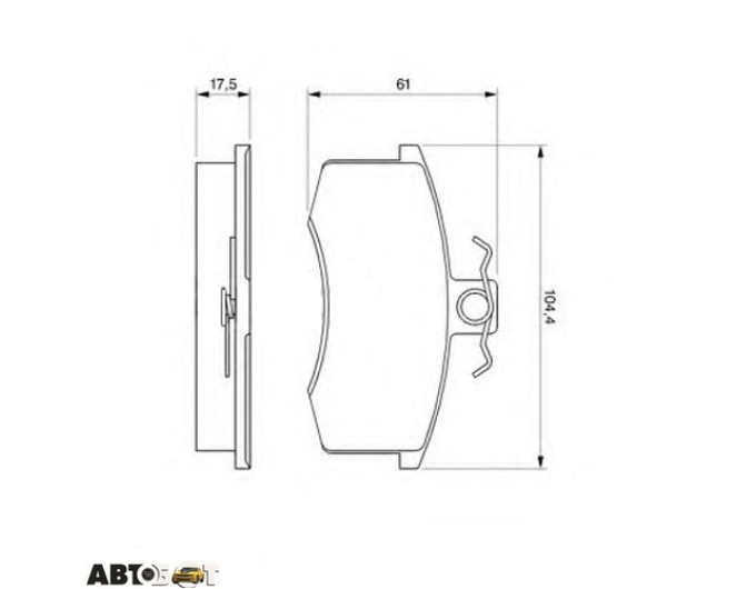 Тормозные колодки Bosch 0 986 491 700, цена: 1 389 грн.