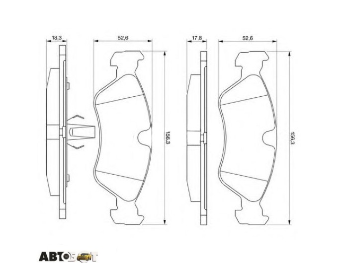 Тормозные колодки Bosch 0 986 491 900, цена: 1 774 грн.