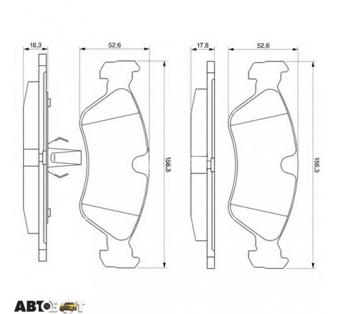 Гальмівні колодки Bosch 0 986 491 900, ціна: 966 грн.