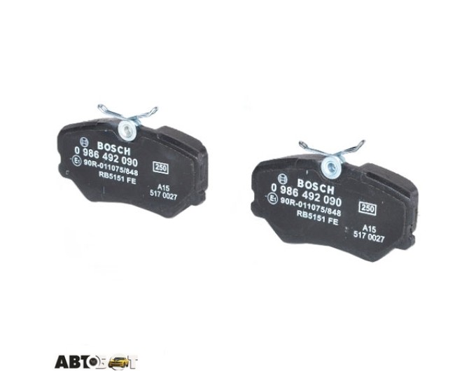 Тормозные колодки Bosch 0 986 492 090, цена: 2 109 грн.