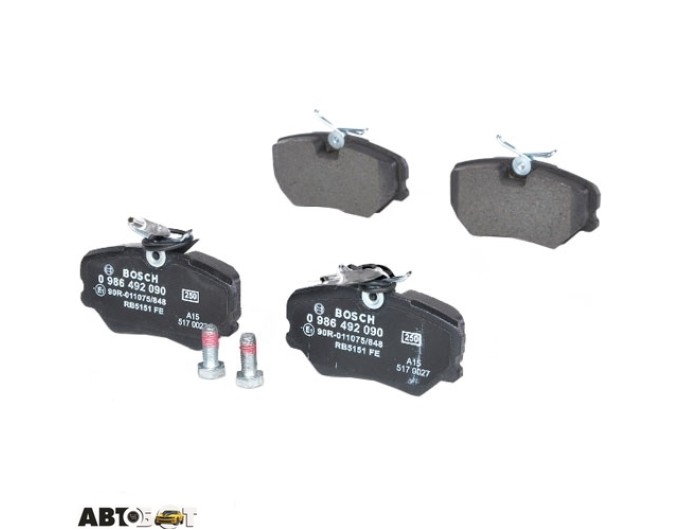 Тормозные колодки Bosch 0 986 492 090, цена: 2 109 грн.