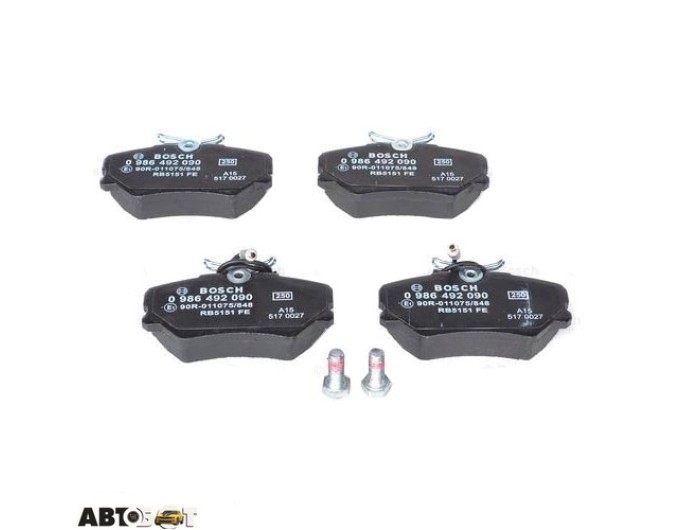 Тормозные колодки Bosch 0 986 492 090, цена: 2 109 грн.