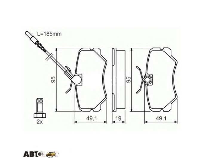 Тормозные колодки Bosch 0 986 492 090, цена: 2 109 грн.