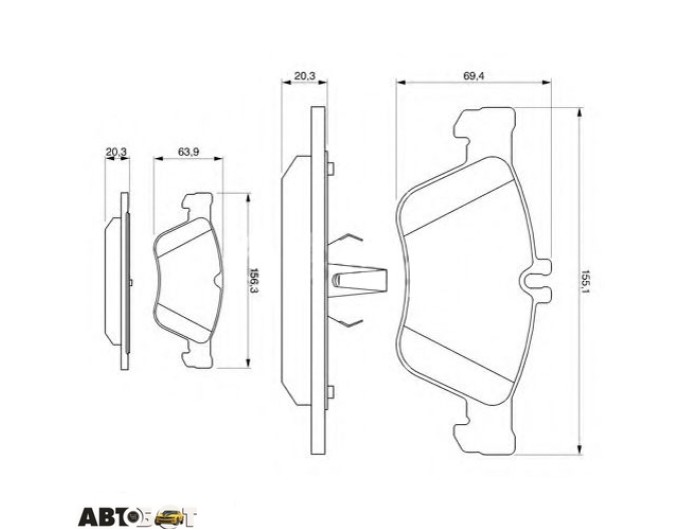 Тормозные колодки Bosch 0 986 494 001, цена: 2 600 грн.