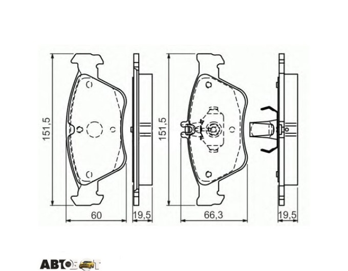 Тормозные колодки Bosch 0 986 494 002, цена: 2 672 грн.