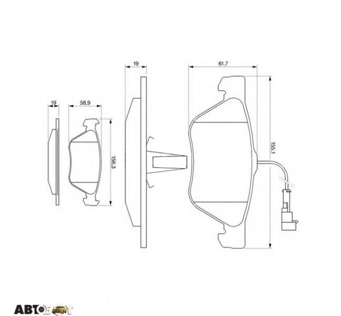 Тормозные колодки Bosch 0 986 494 004, цена: 1 324 грн.