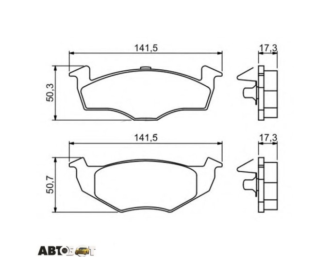 Тормозные колодки Bosch 0986494005, цена: 1 700 грн.