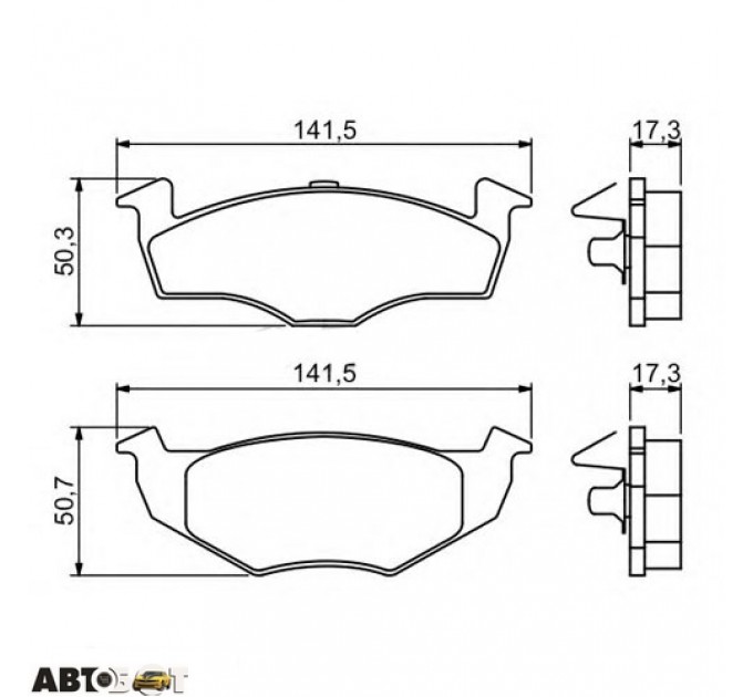 Тормозные колодки Bosch 0986494005, цена: 926 грн.