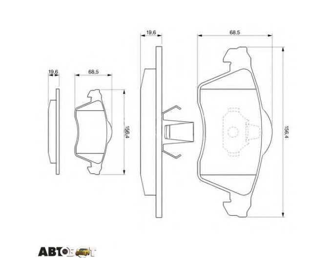 Тормозные колодки Bosch 0 986 494 008, цена: 2 957 грн.
