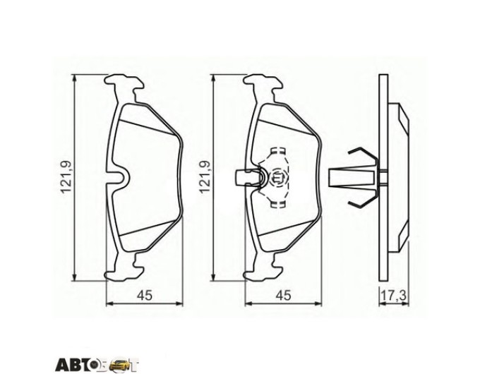 Тормозные колодки Bosch 0 986 494 009, цена: 1 999 грн.