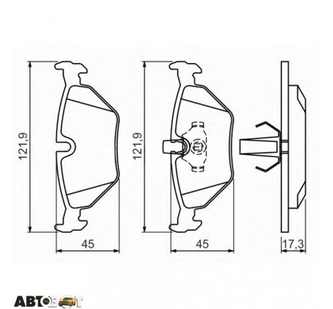 Тормозные колодки Bosch 0 986 494 009, цена: 1 089 грн.